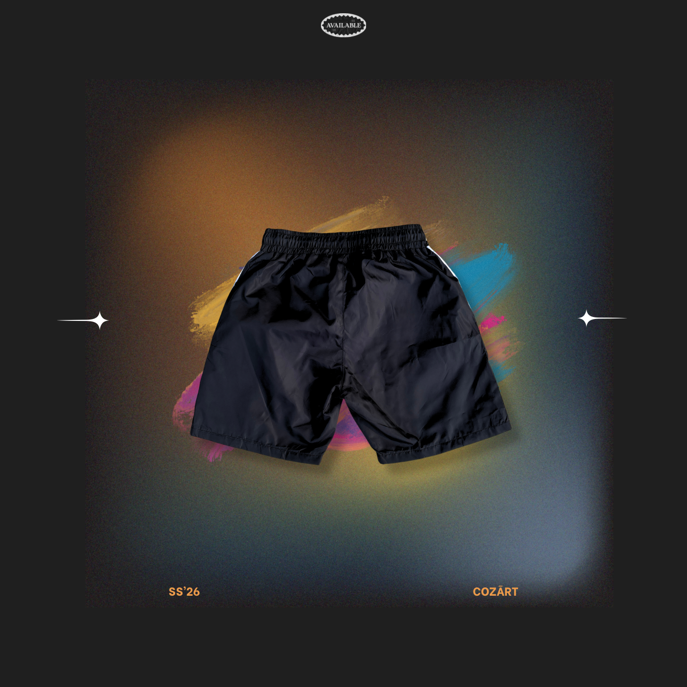 Lumière Black Boxy Fit Zip Solid Colour Blocked Short Sleeve Nylon Shirt And Short 2 Piece Set